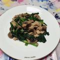 うるるA4's cooksnap of when they made 豚肉とマッシュルーム・ほうれん草炒め.