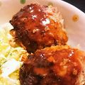 ☆たまお☆'s cooksnap of when they made 豚ひき肉だけのサッパリハンバーグ.