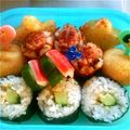 らぶKitty☆'s cooksnap of when they made お弁当にピンクのお花❤焼ちくわウインナー.
