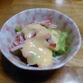 単！！'s cooksnap of when they made ブロッコリーとカニカマの黄身酢かけ.