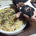 ひゃっぱー's cooksnap of when they made 鶏皮とさつま芋の炊き込みご飯.