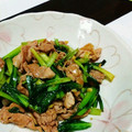 赤きんぎょ16's cooksnap of when they made 小松菜と豚こま肉の炒め物.