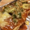 oおれんじo's cooksnap of when they made 栃尾油揚げのにんにく味噌チーズ焼き.