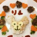 クック47GX6V☆'s cooksnap of when they made ダッフィー 誕生日プレート（離乳食）.