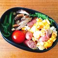 まみ弁当's cooksnap of when they made お弁当に！スクランブルエッグウインナー.