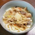 あおさくら's cooksnap of when they made 残った豚汁で一人ランチ！　豚汁うどん★.