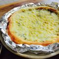 kaokaofood's cooksnap of when they made 魚焼きグリルで簡単！ジェノベーゼのピザ♪.