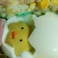 ma___111's cooksnap of when they made キャラ弁☆ひよこたまごの作り方.