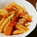 たぼーん's cooksnap of when they made 簡単すぎる☆シーフードトマトペンネ.