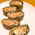Hana助's cooksnap of when they made ハム・大葉・のり☆なんでもくるくる卵焼き.