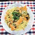あんちゃん✳︎'s cooksnap of when they made バター香る！鮭ときのこの秋パスタ.