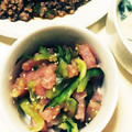 クック4EF1GS☆'s cooksnap of when they made 海鮮丼にも★マグロとキュウリの胡麻和え.