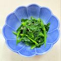 あっこ姉's cooksnap of when they made 簡単副菜☆つるむらさきのニンニクナムル☆.