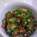 のじまさん's cooksnap of when they made すべらな～いレシピ！オクラのなめ茸和え.