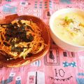 komugiko4's cooksnap of when they made なにもない日は…にんたまスパ（≧y≦＊）.