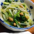 テトラ☆ポット's cooksnap of when they made キャベツとニラもやしの納豆和え☆.