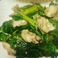 たら男's cooksnap of when they made アレッタの葉と牡蠣のガーリック炒め.