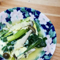 こっぺりあ's cooksnap of when they made 小松菜としめじの卵とじ.