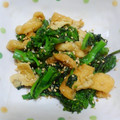 SoraｰRyu's cooksnap of when they made 菜の花と油揚げの味噌ごま炒め.