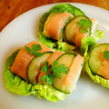 tabi_chan's cooksnap of when they made 簡単に出来る♪　我が家の棒寿司　鮭＆胡瓜.