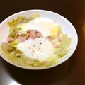 かおぽんぽこりん's cooksnap of when they made コーンと☆レタス ハムの巣ごもり卵♡.