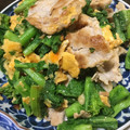 tutocook's cooksnap of when they made 大人味♪菜の花と豚肉のふわふわ卵炒め.