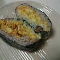 いも栗カボチャ☆'s cooksnap of when they made たまご納豆のおにぎらず.