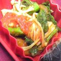 nosso's cooksnap of when they made 塩麹トマト缶ｄｅ菜の花エノキタケの炒め物.