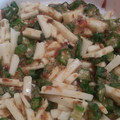一人料理教室３時の母's cooksnap of when they made 長芋とオクラの梅和え.