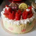 もふもふもこＰ's cooksnap of when they made 水玉ババロアのひな祭りケーキ.