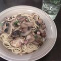 ananas500's cooksnap of when they made きのこ＆ベーコンのバター醤油パスタ。.