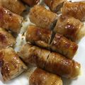ひまわりくっく's cooksnap of when they made 甘辛だれ！チーズin竹輪の豚肉巻き.