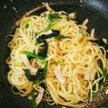 セカイノハジマリ's cooksnap of when they made ほうれん草とハムのバター醤油パスタ♪.