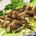 micvany's cooksnap of when they made 福岡の焼鳥の定番、バラ（と玉ねぎの串焼）.