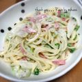 GoGo島みかん's cooksnap of when they made 白菜とベーコンのクリームパスタ.