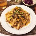 ☆ハル色☆'s cooksnap of when they made ピリ辛クリーミー♡豚キムチクリームパスタ.