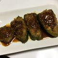natsu_i's cooksnap of when they made ＊ピーマンの肉詰めのみそ照り焼き＊.