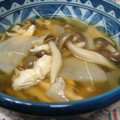 きまま工場長's cooksnap of when they made 鶏ささみとかぶとしいたけのスープ.