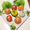 kikuちん's cooksnap of when they made ✿コロコロ可愛い✿てまり寿司✿.