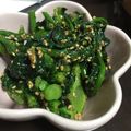 yurippii's cooksnap of when they made アレッタの、ごまったっぷり胡麻和え.