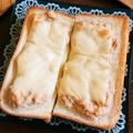 リラクマオ's cooksnap of when they made 朝に❁ツナマヨピザ風トースト♬*.+゜.