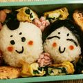 ☆★GawGaw★☆'s cooksnap of when they made ひな祭りキャラ弁☆簡単なお内裏様とお雛様.