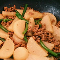 westerly's cooksnap of when they made 手早く簡単☆大根とひき肉いんげんの煮物.