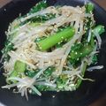 クックWSQEN9☆'s cooksnap of when they made 小松菜ともやしの給食風ナムル.