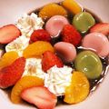 モケ缶's cooksnap of when they made ひな祭りにも✼白玉で3色お団子！！.