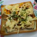 choco831's cooksnap of when they made エリンギ×コーンのわさびおかかトースト.