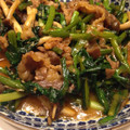 花花里's cooksnap of when they made 簡単！牛肉とシメジとホウレン草の炒め物！.