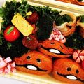 chiiiica's cooksnap of when they made キャラ弁＊簡単★いなりなめこ♡.