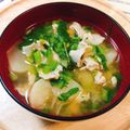 ぷちぷちぷちやん's cooksnap of when they made かぶと豚肉のお味噌汁.
