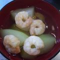 ゆりYO船長's cooksnap of when they made 冬瓜（夕顔）と海老の炊き合わせ.